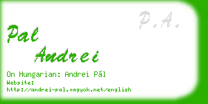 pal andrei business card
